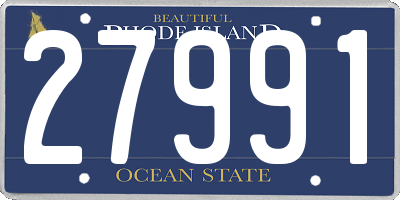 RI license plate 27991