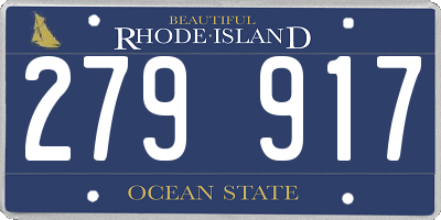 RI license plate 279917