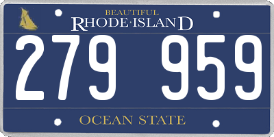 RI license plate 279959