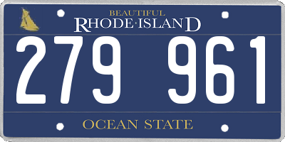 RI license plate 279961