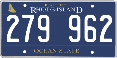 RI license plate 279962