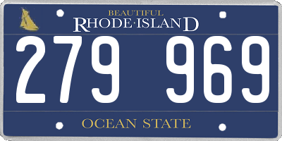 RI license plate 279969
