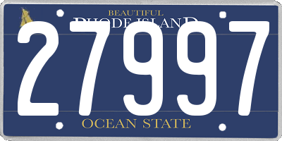 RI license plate 27997