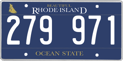 RI license plate 279971