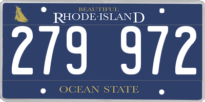 RI license plate 279972