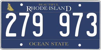 RI license plate 279973