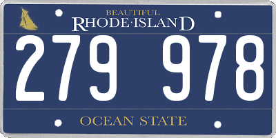 RI license plate 279978