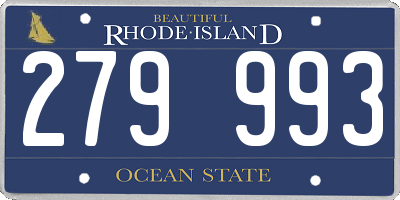 RI license plate 279993