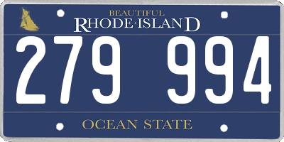 RI license plate 279994