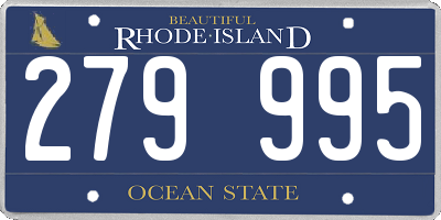 RI license plate 279995