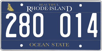 RI license plate 280014