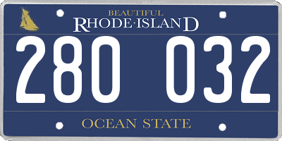 RI license plate 280032