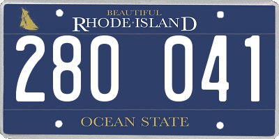 RI license plate 280041