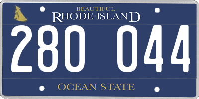 RI license plate 280044