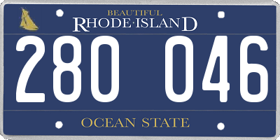 RI license plate 280046