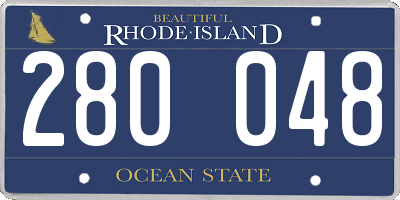RI license plate 280048