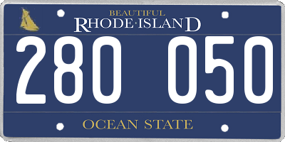 RI license plate 280050