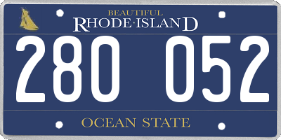 RI license plate 280052