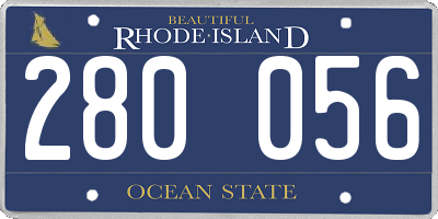 RI license plate 280056