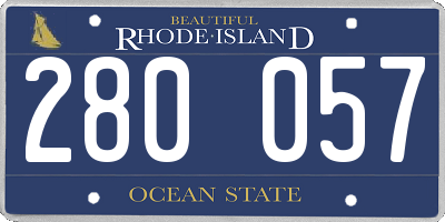 RI license plate 280057