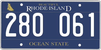 RI license plate 280061