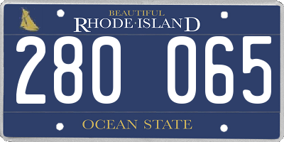 RI license plate 280065