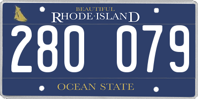 RI license plate 280079