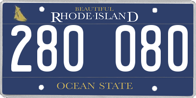 RI license plate 280080