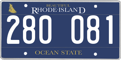 RI license plate 280081