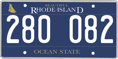 RI license plate 280082