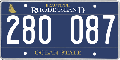 RI license plate 280087
