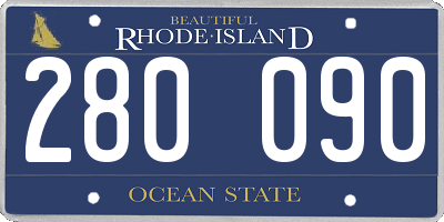 RI license plate 280090