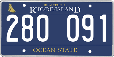 RI license plate 280091