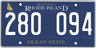 RI license plate 280094
