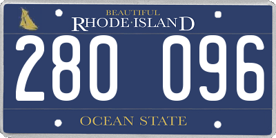 RI license plate 280096