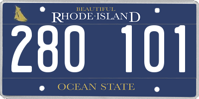 RI license plate 280101