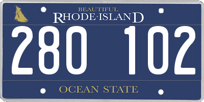 RI license plate 280102