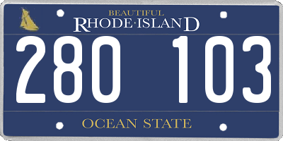 RI license plate 280103
