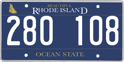 RI license plate 280108