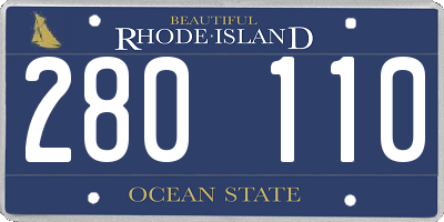 RI license plate 280110