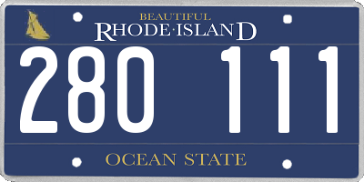 RI license plate 280111