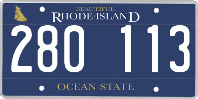 RI license plate 280113