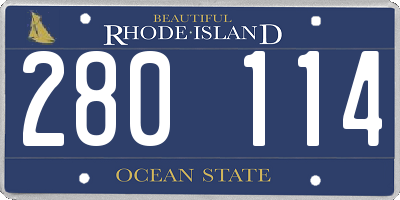RI license plate 280114