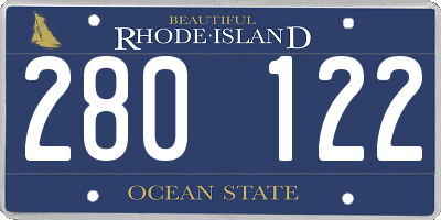 RI license plate 280122