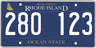 RI license plate 280123