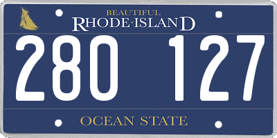 RI license plate 280127