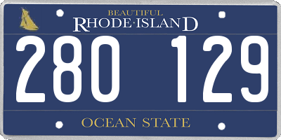 RI license plate 280129