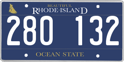 RI license plate 280132