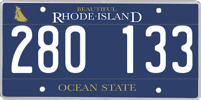 RI license plate 280133