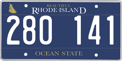 RI license plate 280141